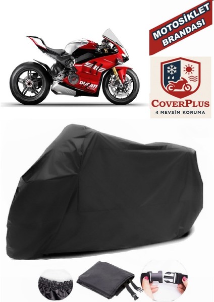 Ducati Panigale V4 Motor Brandası Siyah Motorsiket Brandası Motor Örtüsü Çadır Su Geçirmez Motosiklet Kılıfı Motor Brandası
