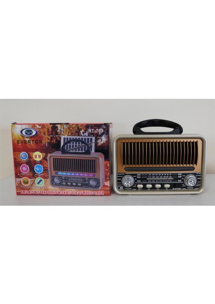 Everton RT-769 Bluetooth Fm-Usb-Tf-Aux Şarjlı Nostaljik Radyo