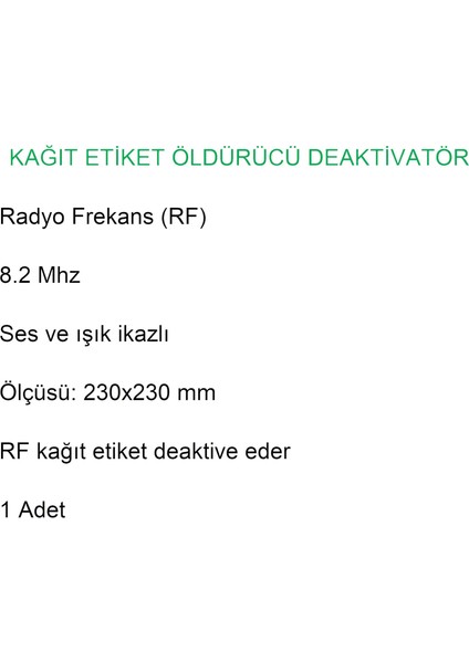 Kağıt Etiket Öldürücü Deaktivatör Rf Radyo Frekans Ses ve Işık Ikazlı fiyatları