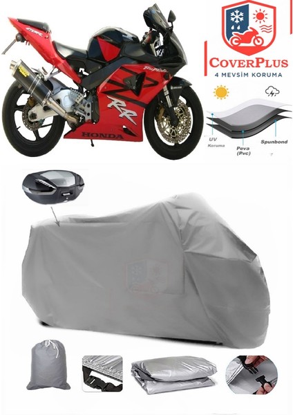 Honda Cbr 900 Rr Motor Brandası Gri Arka Çanta Uyumlu Motorsiket Brandası Motor Örtüsü Çadır Su Geçirmez Motosiklet Kılıfı Motor Brandası