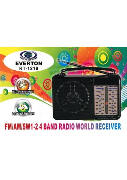 Everton RT-1218 Usb-Sw1-Sw2-Fm-Am Nostaljik Radyo Şarjlı fiyatları