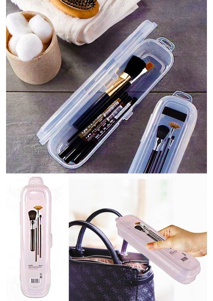 Multi Faf Kapaklı Çanta Içi Saklama Diş Fırçası Makyaj Fırçası Kalemlik Kutusu