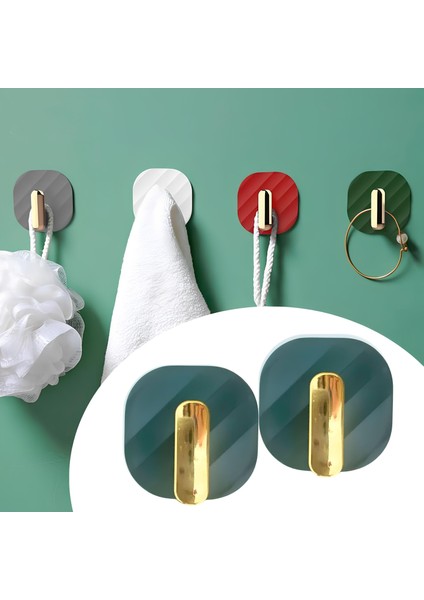 2li Yapışkanlı Retro Askılık Dolap Kapak Kulpu Yeşil