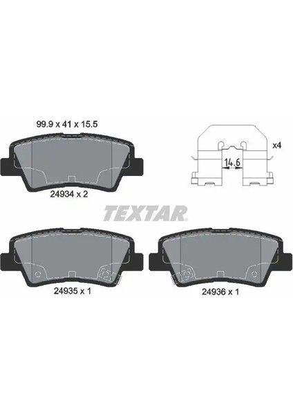 2493401 Arka Fren Balatasi 48413341A0 583022EA31 583022HA50