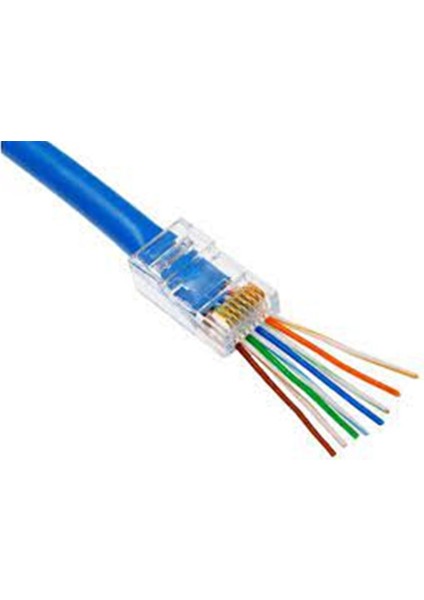 Nova RJ45 Cat6 Açık Uçlu 100LÜ Paket Konnektör Delikli
