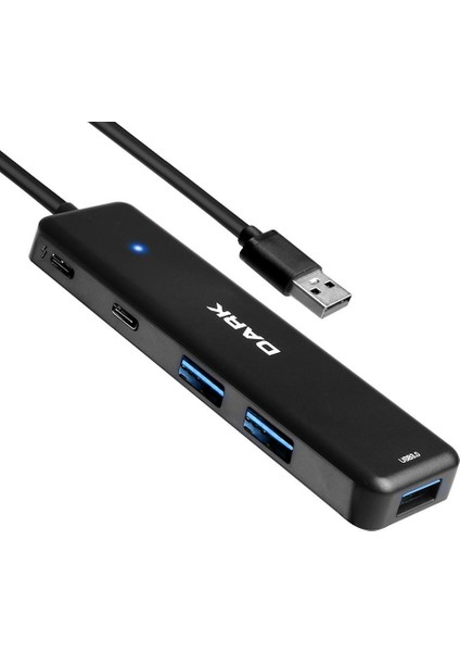 Dark DK-AC-USB347 Connect Master X5C Usb3.2gen 1 Type-A To 3 Port Usb-A&1 Port Type-C 2.0-1x Type-C