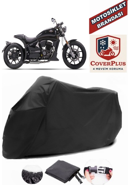Regal Raptor Pilder 125 Motor Brandası Siyah Motorsiket Brandası Motor Örtüsü Çadır Su Geçirmez Motosiklet Kılıfı Motor Brandası