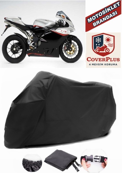 Mv Agusta F4 1078 Motor Brandası Siyah Motorsiket Brandası Motor Örtüsü Çadır Su Geçirmez Motosiklet Kılıfı Motor Brandası