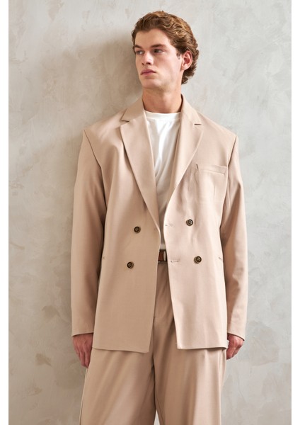 Erkek Oversize Rahat Kalıp Kruvaze Takım Elbise indirimleri