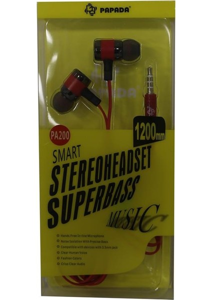 Megatech Papada PA200 Kırmızı Renk Mikrofonlu Kulaklık