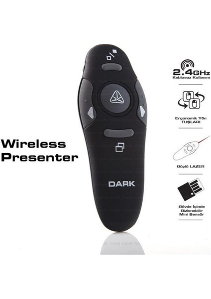 Dark DK-AC-WP03, Usb, Kablosuz Presenter Rf,sunum