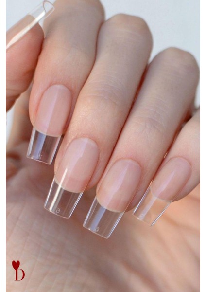 100'LÜ Küt Şeffaf Takma Tırnak Set