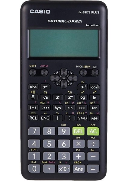 Casio FX-82ES Plus Siyah Bilimsel Fonksiyonlu Hesap Makinesi 2.versiyon