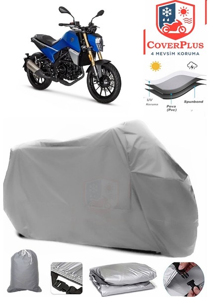 Peugeot Pm-01 125 Motor Brandası Gri Motorsiket Brandası Motor Örtüsü Çadır Su Geçirmez Motosiklet Kılıfı Motor Brandası