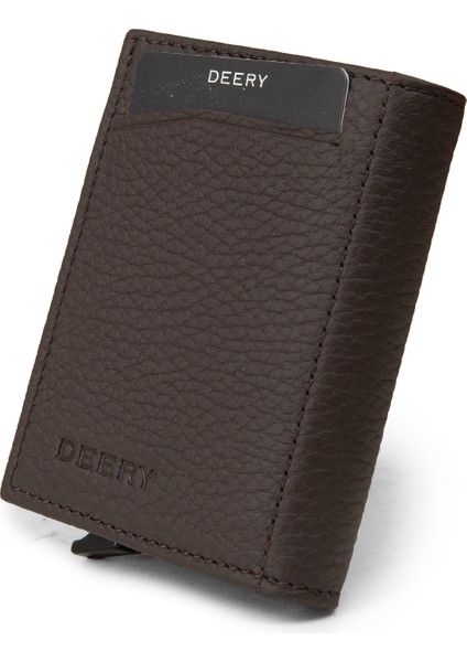 Hakiki Deri Kahverengi Mekanizmalı Dikey Erkek Cüzdanı - 00626MKHVZ02 fiyatları