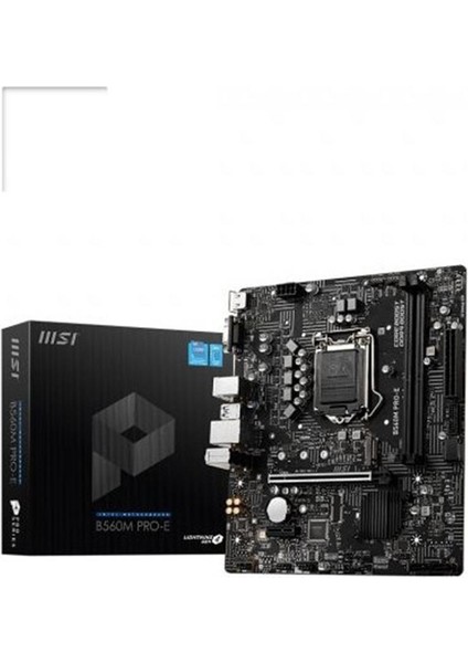 Msı B560M Pro-E Soket 1200 Ddr4 4800 (Oc) Pcı-E Gen 4 ,m.2 Usb3.2 1x 1g Lan Matx Anakart