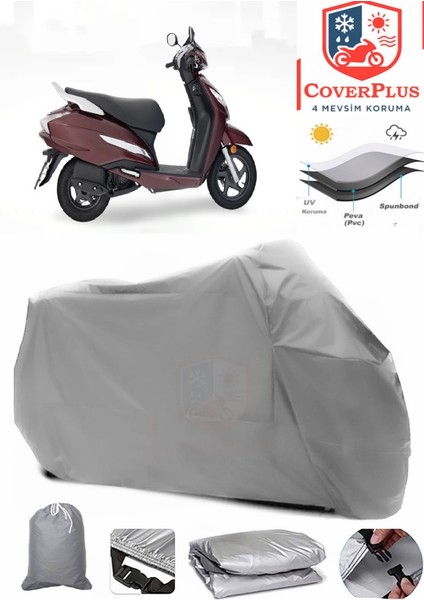 Honda Activa 110 Motor Brandası Gri Motorsiket Brandası Motor Örtüsü Çadır Su Geçirmez Motosiklet Kılıfı Motor Brandası