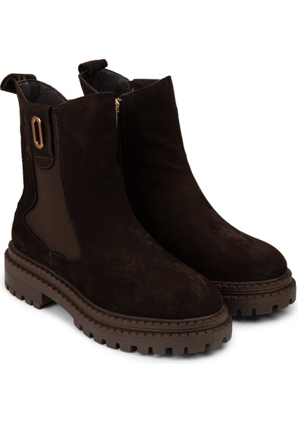 Kadın Hakiki Süet Kahverengi Bot - 61821ZKHVC01 modelleri