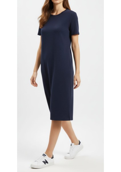 Kısa Kol Pamuklu Midi Boy Elbise fiyatları