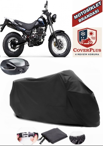Hyosung Rt 125 Motor Brandası Siyah Arka Çanta Uyumlu Motorsiket Brandası Motor Örtüsü Çadır Su Geçirmez Motosiklet Kılıfı Motor Brandası