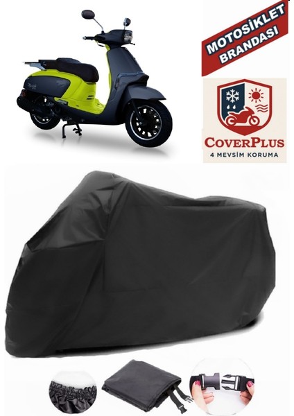 Motolux Macchiato 125 Motor Brandası Siyah Motorsiket Brandası Motor Örtüsü Çadır Su Geçirmez Motosiklet Kılıfı Motor Brandası