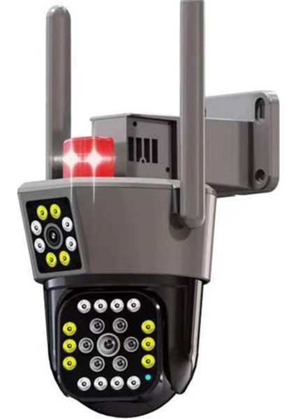 Okam O-KAM-6015 6mp Dual Lens Wıfı Ptz 3.5 "dual Screen Image, 15PCS Leds Dual Light