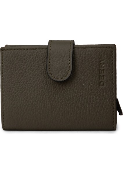 Hakiki Deri Haki Mekanizmalı Dikey Erkek Cüzdanı - 00615MHAKZ01