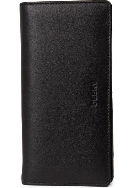 Erkek Hakiki Deri Siyah Telefonlu Cüzdan - 00804MSYHZ03