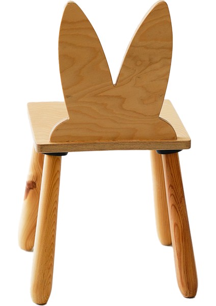 Doğal Ahşap Çocuk Sandalye Tavşan fırsatları
