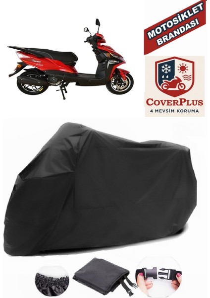 Arora Verano Ar 125-25 Motor Brandası Siyah Motorsiket Brandası Motor Örtüsü Çadır Su Geçirmez Motosiklet Kılıfı Motor Brandası