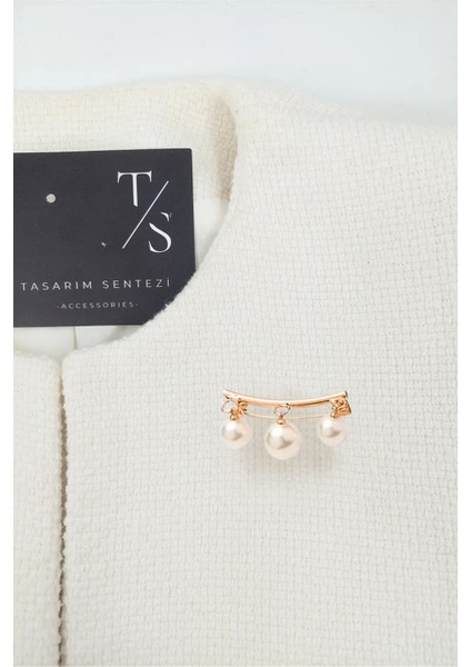 Broş Metal Rozet 3 Incili Yaka Kıyafet Eşarp Fular Atkı Şal Takı Aksesuar Hediye modelleri