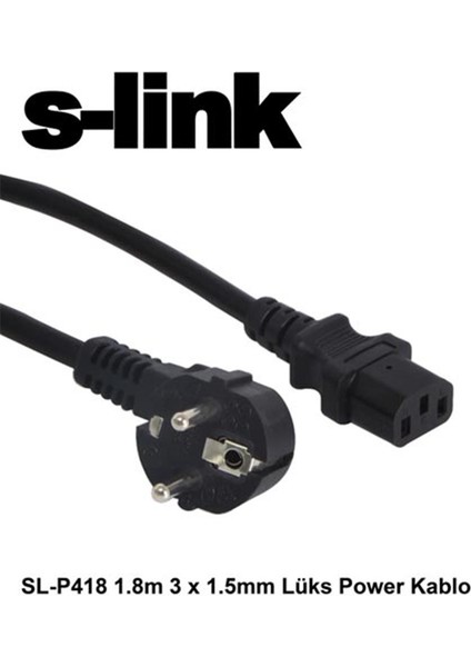 S-Link SL-P175 1.5m 0.75MM Lüks Power Kablo