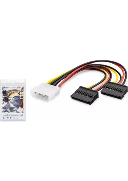 Hadron HDX5525 Sata Power Kablo Poşetli 2ın1 16CM Siyah