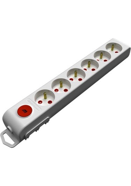 Mutlusan Rı-Tech 6lı 5mt Anahtarlı Upsli Grup Priz (001 175 640002 05 00)