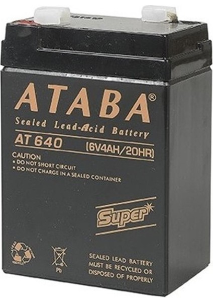 Ataba AT-640 6V 4 Düz Akü (Wbd)