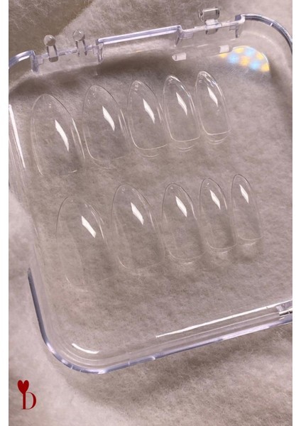 100'LÜ Badem Şeffaf Takma Tırnak Set fiyatları