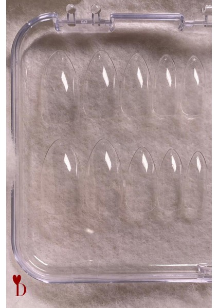 100'LÜ Badem Şeffaf Takma Tırnak Set modelleri