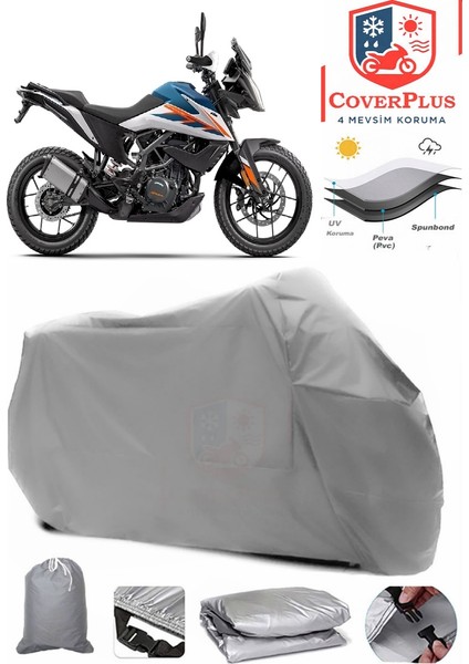 Ktm 250 Adventure (125) Motor Brandası Gri Motorsiket Brandası Motor Örtüsü Çadır Su Geçirmez Motosiklet Kılıfı Motor Brandası