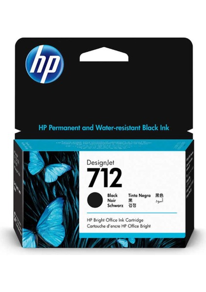 Hp 712 Black Siyah 38ML Plotter Kartuşu 3ED70A