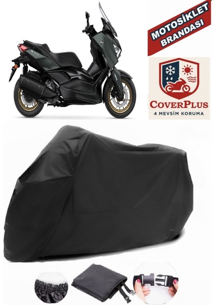 Yamaha Xmax 300 Tech Max Motor Brandası Siyah Motorsiket Brandası Motor Örtüsü Çadır Su Geçirmez Motosiklet Kılıfı Motor Brandası
