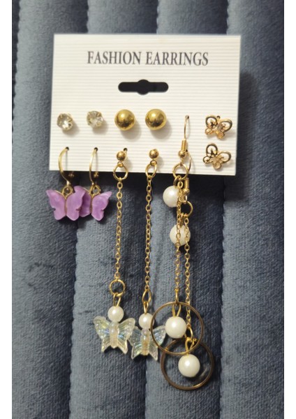 “kelebek Esintisi” 6’lı Küpe Seti fiyatları