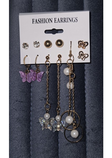 “kelebek Esintisi” 6’lı Küpe Seti fırsatları