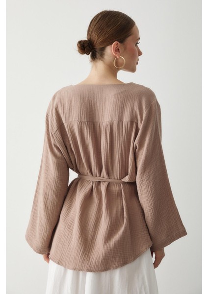 Vizon Çok Düğmeli Kimono