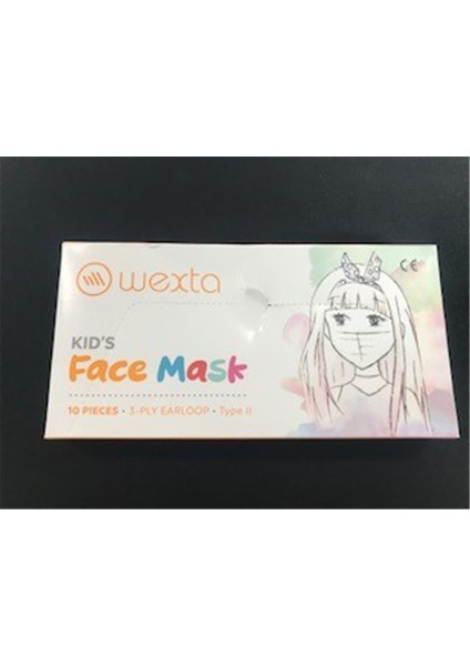 Wexta STL3PLY 10LU Meltblown Filtreli Desenli Çocuk Koruyucu Yüz Maskesi