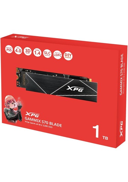 Xpg 1tb Gammix S70 Blade 7400MB-S-5500MB-S Pcıe Gen4 X4 M.2 2280 SSD Harddisk (Ps5 Uyumlu) fiyatları