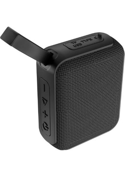 Asonic As-03 Siyah Usb-Tf-Tws-Bluetooth Destekli 5W 1200MAH Type-C Speaker
