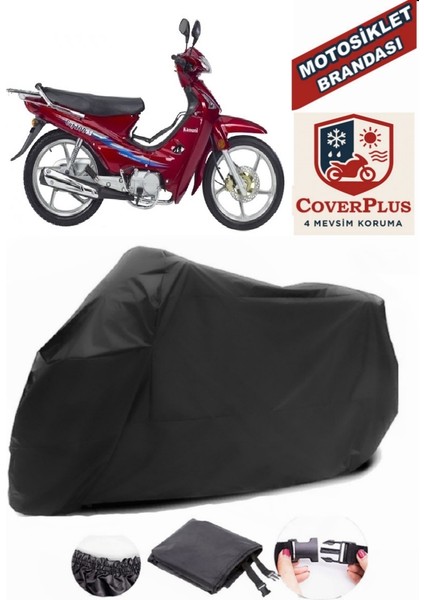 Kanuni Cup 100 S Motor Brandası Siyah Motorsiket Brandası Motor Örtüsü Çadır Su Geçirmez Motosiklet Kılıfı Motor Brandası