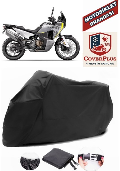 Husqvarna Norden 901 Motor Brandası Siyah Motorsiket Brandası Motor Örtüsü Çadır Su Geçirmez Motosiklet Kılıfı Motor Brandası