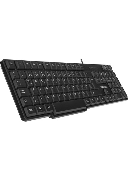 Everest KB-517U Siyah 2mt Bakır Kablolu USB Q Standart Klavye