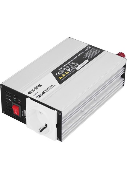 S-Link SL-300W 300W DC12V-AC230V Çakmaktan Power Inverter
